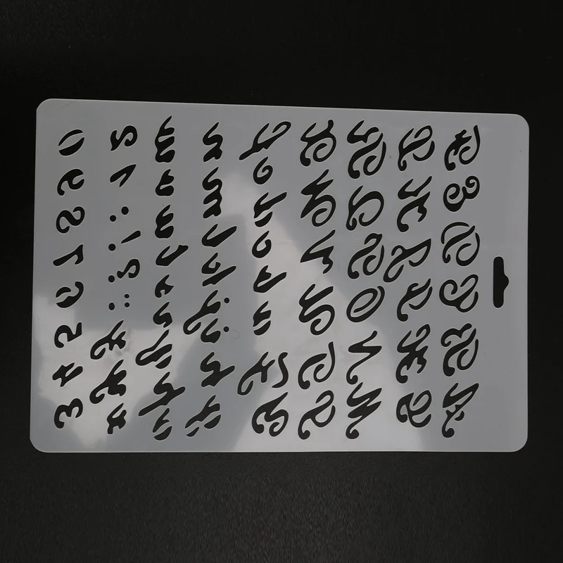 3X трафареты для надписей, трафареты для букв и цифр, трафареты для рисования из бумаги для поделок алфавита и цифр ( 2) - 4