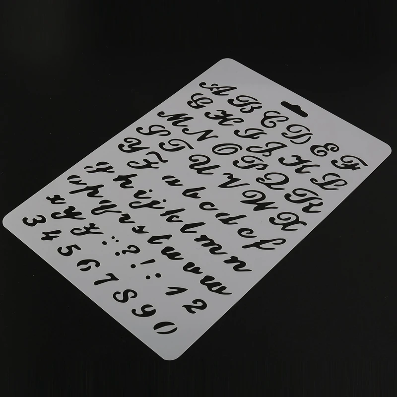 3X трафареты для надписей, трафареты для букв и цифр, трафареты для рисования из бумаги для поделок алфавита и цифр ( 2) - 5