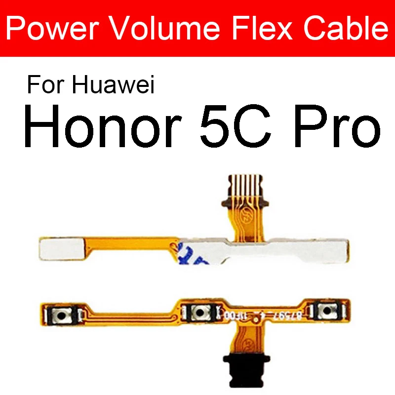  Гибкий кабель для Huawei Honor 4 4A 4C Pro 4X 5 5A 5C Pro 5X 6 Plus Ключ переключателя Боковая гибкая лента Запасные части - 4