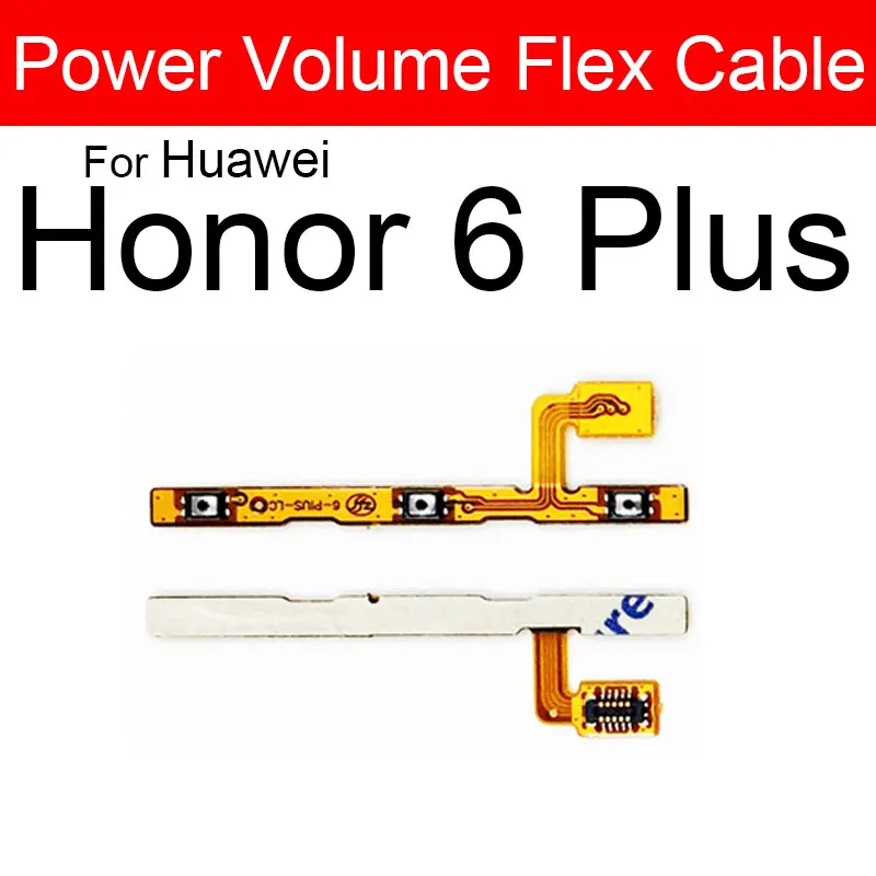  Гибкий кабель для Huawei Honor 4 4A 4C Pro 4X 5 5A 5C Pro 5X 6 Plus Ключ переключателя Боковая гибкая лента Запасные части - 5