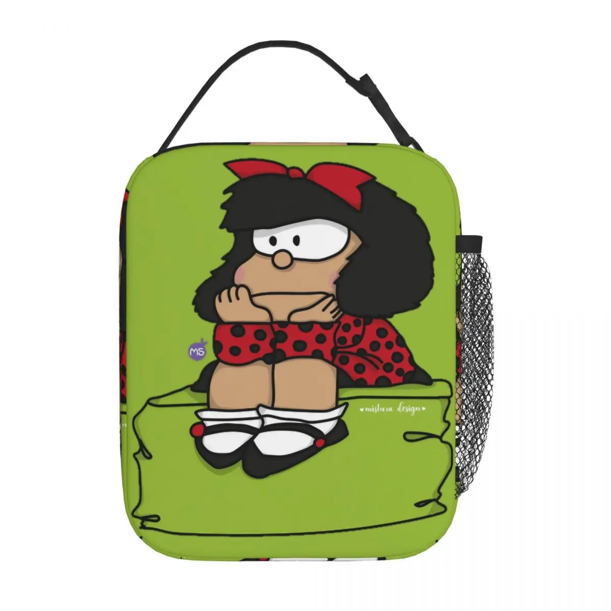  Симпатичная Mafalda Cartoon Термоизолированная сумка для ланча для школы Многоразовая сумка для еды Мужчины Женщины Термокулер Ланч-боксы - 0