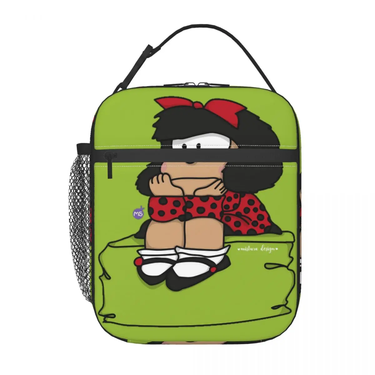  Симпатичная Mafalda Cartoon Термоизолированная сумка для ланча для школы Многоразовая сумка для еды Мужчины Женщины Термокулер Ланч-боксы - 2