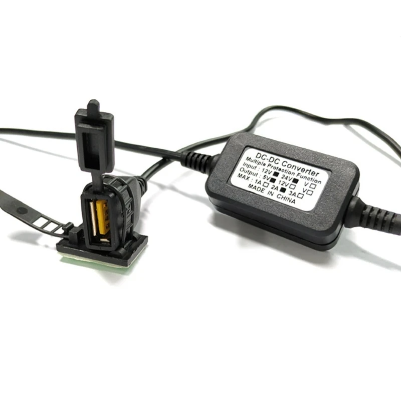  Широко используемый USB-адаптер питания для телефона 12-24 В для крепления мотоцикла на руль - 1
