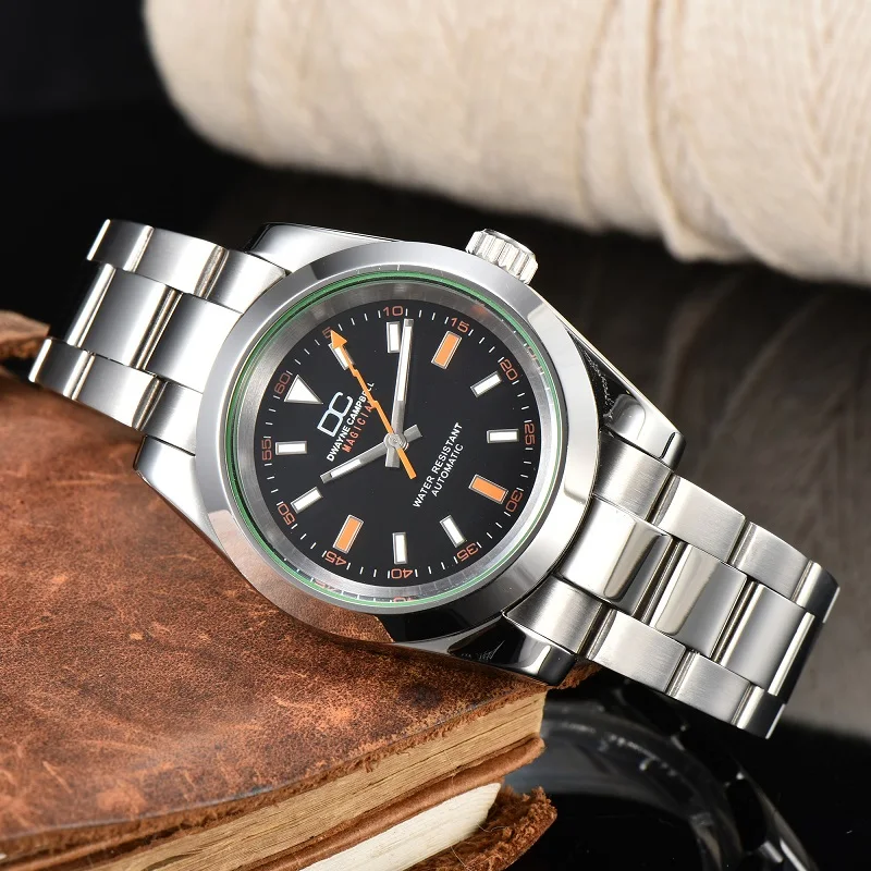  Новые роскошные 39 мм Мужские механические часы Высококачественная сапфировая зеркальная поверхность Нержавеющая сталь NH35 Механизм Популярные часы Два цвета - 0