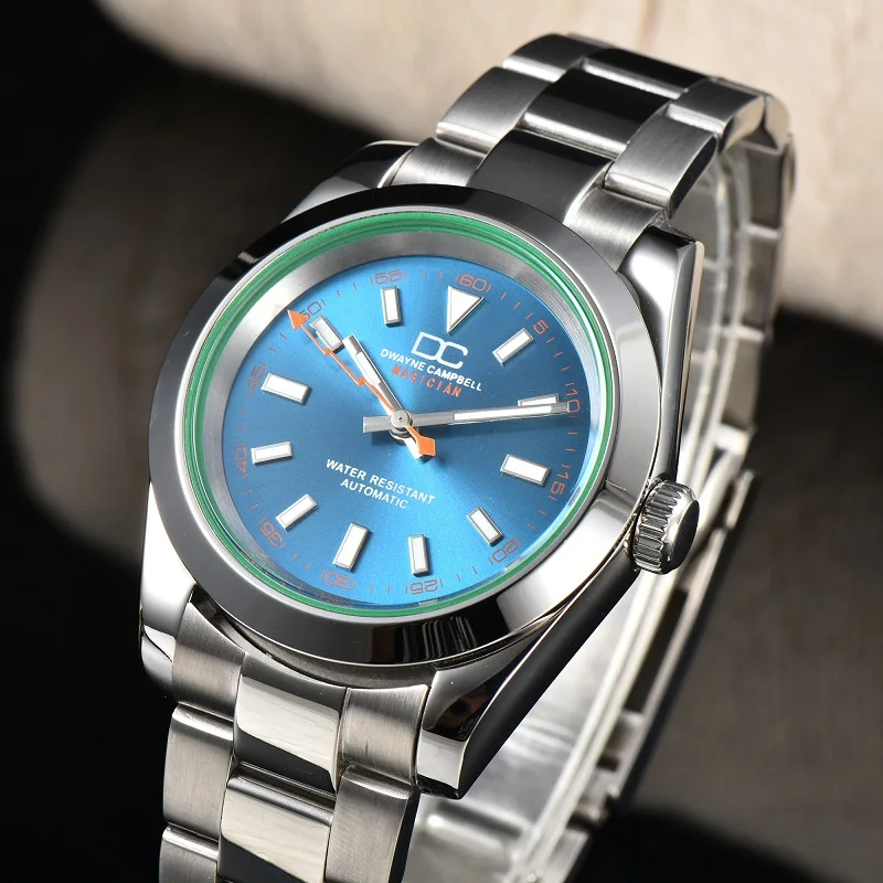  Новые роскошные 39 мм Мужские механические часы Высококачественная сапфировая зеркальная поверхность Нержавеющая сталь NH35 Механизм Популярные часы Два цвета - 4