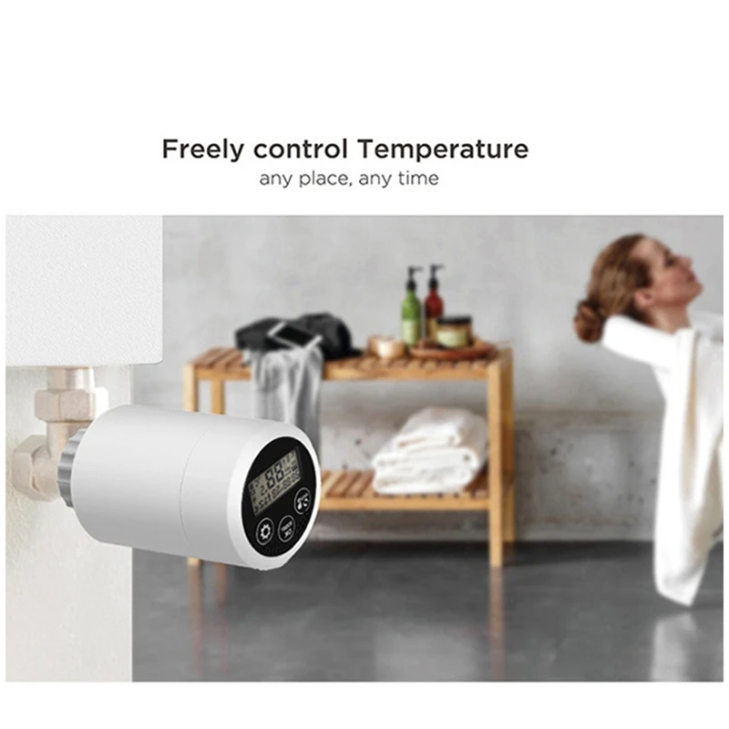 Tuya Zigbee 3.0 Термостат Радиаторный клапан Smart TRV Программируемый контроллер температуры для Alexa Google Home Gateway - 3