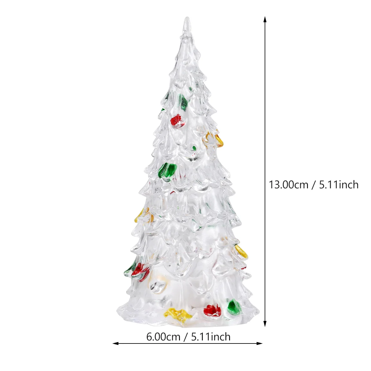 6 шт. Акриловое украшение для рождественской елки Светодиодный светящийся рождественский домашний декор Маленький настольный ребенок - 2