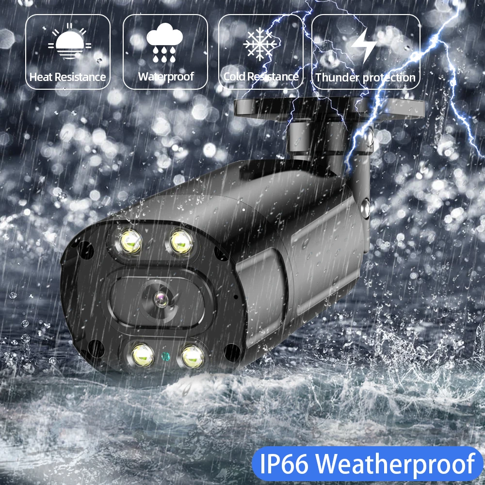 8MP Система камер безопасности 8CH POE NVR Kit Уличный водонепроницаемый двухсторонний аудио цветной набор видеонаблюдения ночного видения - 4