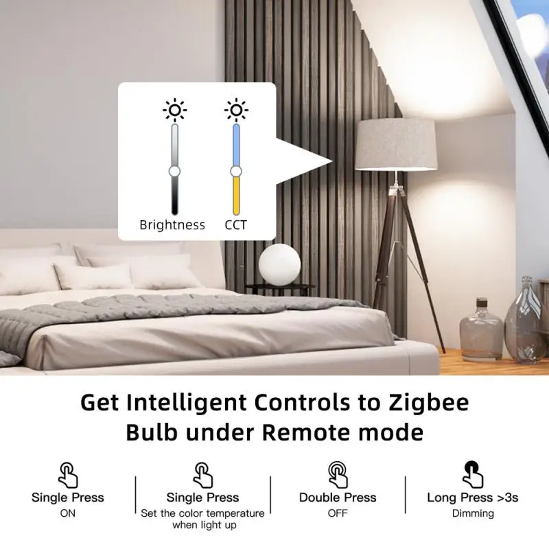 Tuya Zigbee Smart Switch Беспроводной настенный кнопочный контроллер переключателя сцены Умный дом с питанием от батареи Smart Life Need Gateway - 3