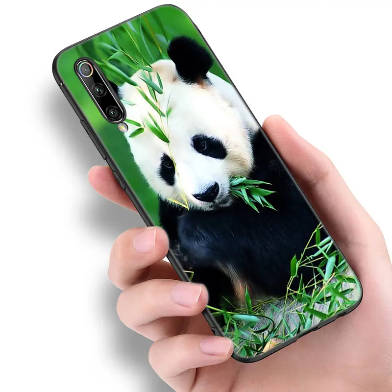 Чехол для телефона Cute Animal Panda для Xiaomi Redmi 7A 8A 9A 10A 9C 10C 9i 10X K20 Note 5 6 Pro 9T Mi A2 8 10 Lite A3 Mix3 Черная крышка - 2