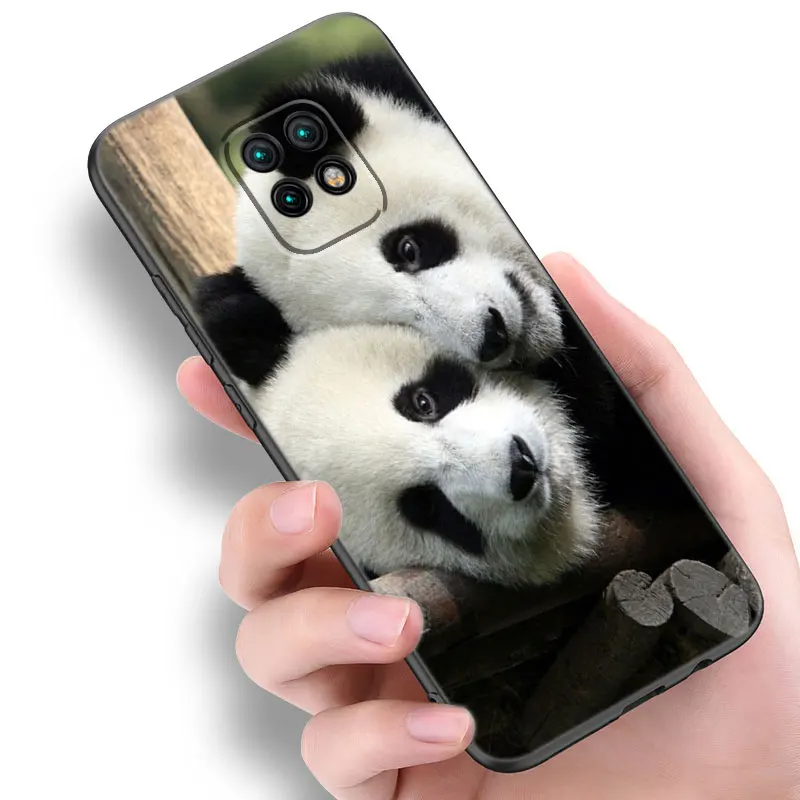 Чехол для телефона Cute Animal Panda для Xiaomi Redmi 7A 8A 9A 10A 9C 10C 9i 10X K20 Note 5 6 Pro 9T Mi A2 8 10 Lite A3 Mix3 Черная крышка - 3