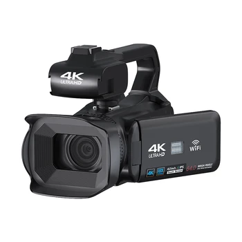 4K Видеорегистратор Камера 64 МП Видеокамера для потоковой передачи Youtube Поворот 4,0-дюймовый сенсорный экран Профессиональная цифровая камера