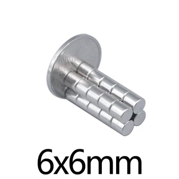 50 / 100 / 200 шт. 6x6 мм мини маленькие круглые магниты 6 мм x 6 мм холодильник N35 Неодимовый магнит диаметром 6x6 мм Постоянные магниты NdFeB 6 * 6