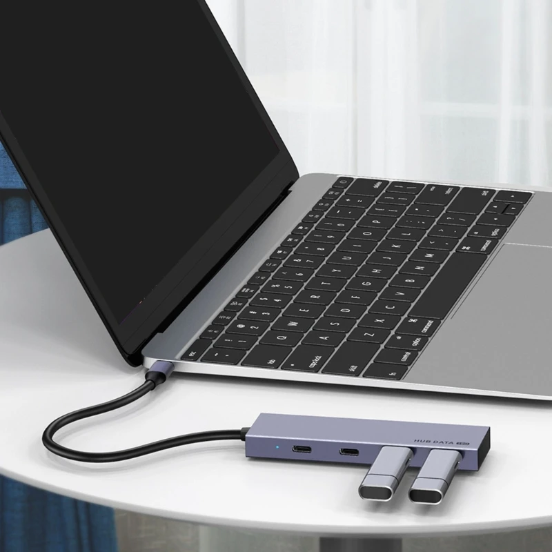 16FB 4-портовый эффективный адаптер USB C Концентратор 10 Гбит/с для ноутбука Разветвитель USB C на USB C - 2