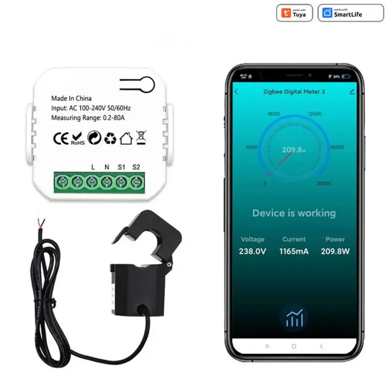 1 ~ 6 шт. Tuya Smart Socket Switch Module KWh Meter Energy Monitor Timer 16A Поддержка перегрузки Home Alexa - 1
