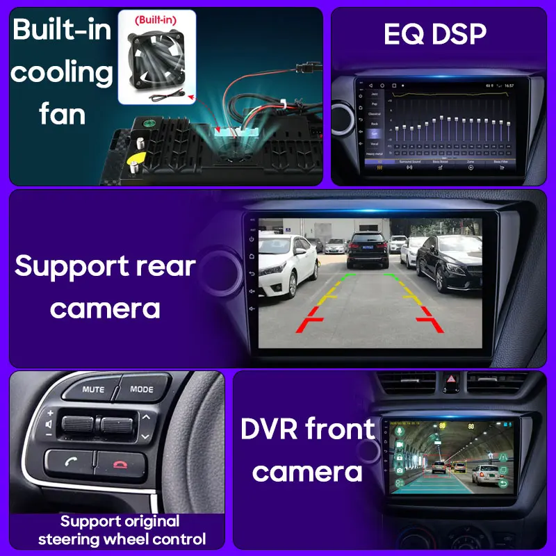 для Hyundai Solaris 2 2017 - 2020 Авто Android 13 Головное устройство Радио Мультимедиа Навигация GPS BT Carplay Стерео Видеоплеер Камера - 3