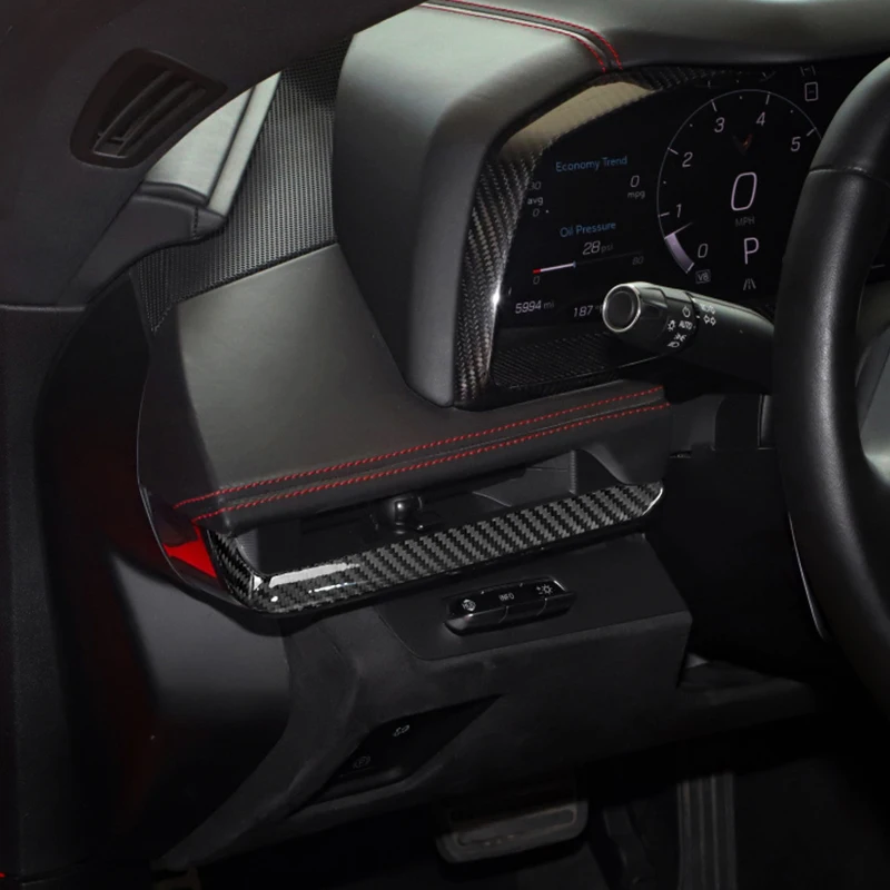 ES Аксессуары для интерьера автомобиля Отделка панели приборов из углеродного волокна для Corvette C8 Автомобильные аксессуары Интерьер из углеродного волокна - 1