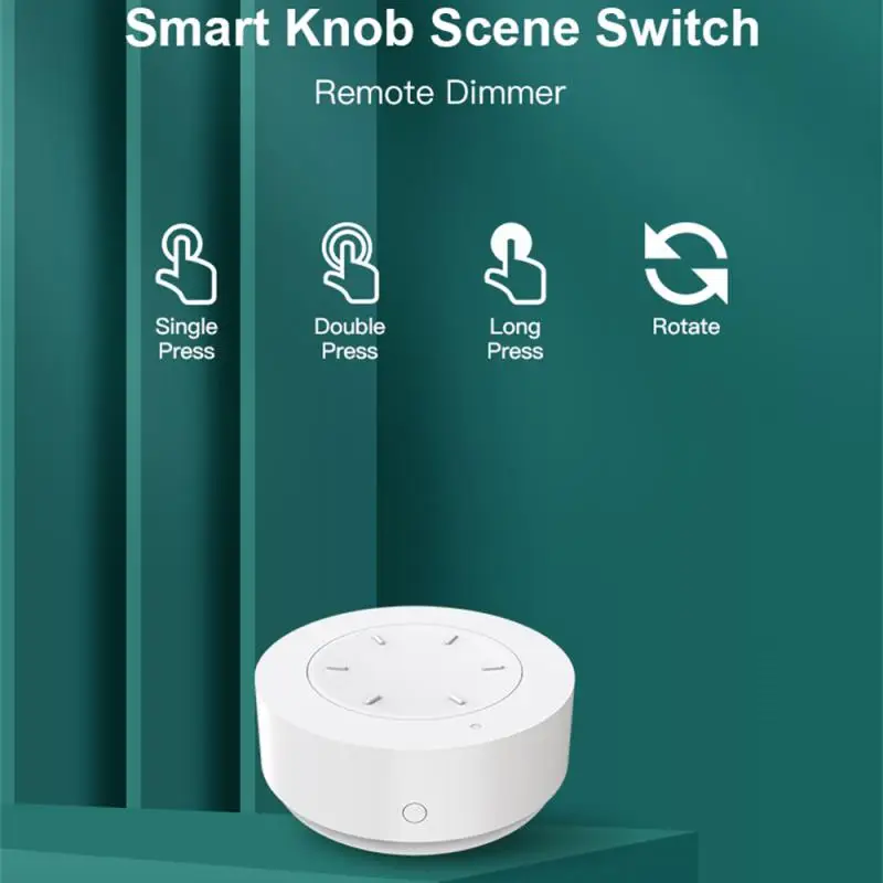 Tuya ZigBee Smart Knob Switch Беспроводная кнопка переключения сцен Дистанционный диммер Сценарий автоматизации с питанием от батареи Smart Life APP - 0