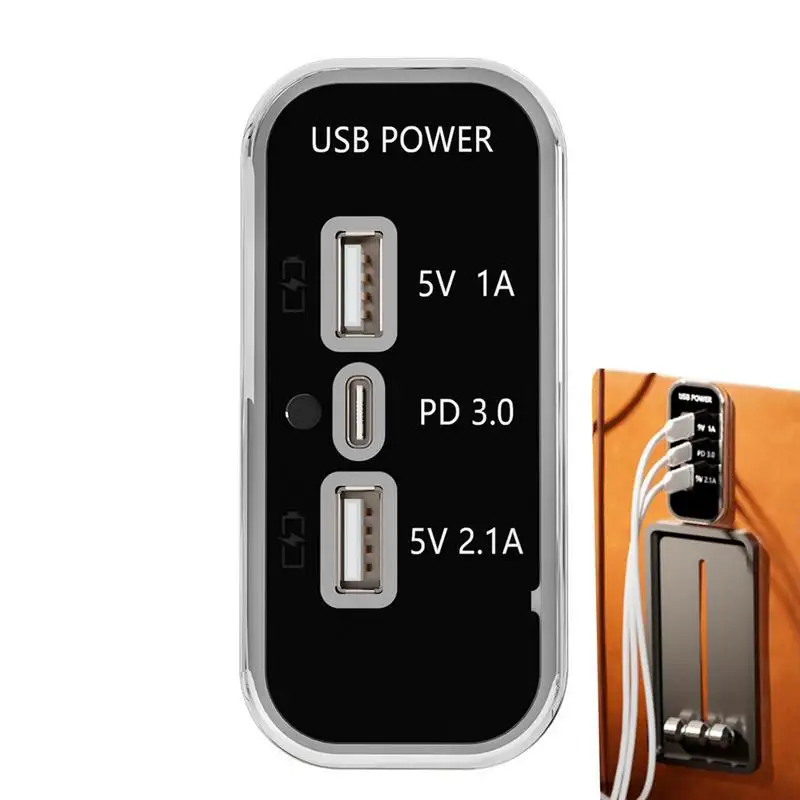  Адаптер автомобильного зарядного устройства Многофункциональный преобразовательный штекер для автомобиля Адаптер автоматического зарядного устройства с синим индикатором для автобусов Автомобили RV - 0
