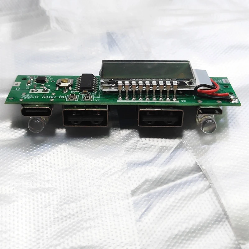  Материнская плата Светодиод Двойной USB 5 В 2,4 А Печатная плата Micro / Type-C USB Power Bank 18650 Зарядный модуль - 1