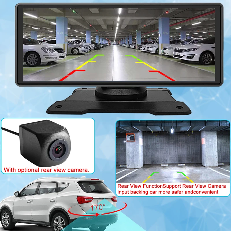 Портативный 9-дюймовый CarPlay Android Авто Авто Радио Мультимедиа Видеоплеер HD Сенсорный экран Приборная панель Поддержка видеорегистратора Камера заднего вида - 4