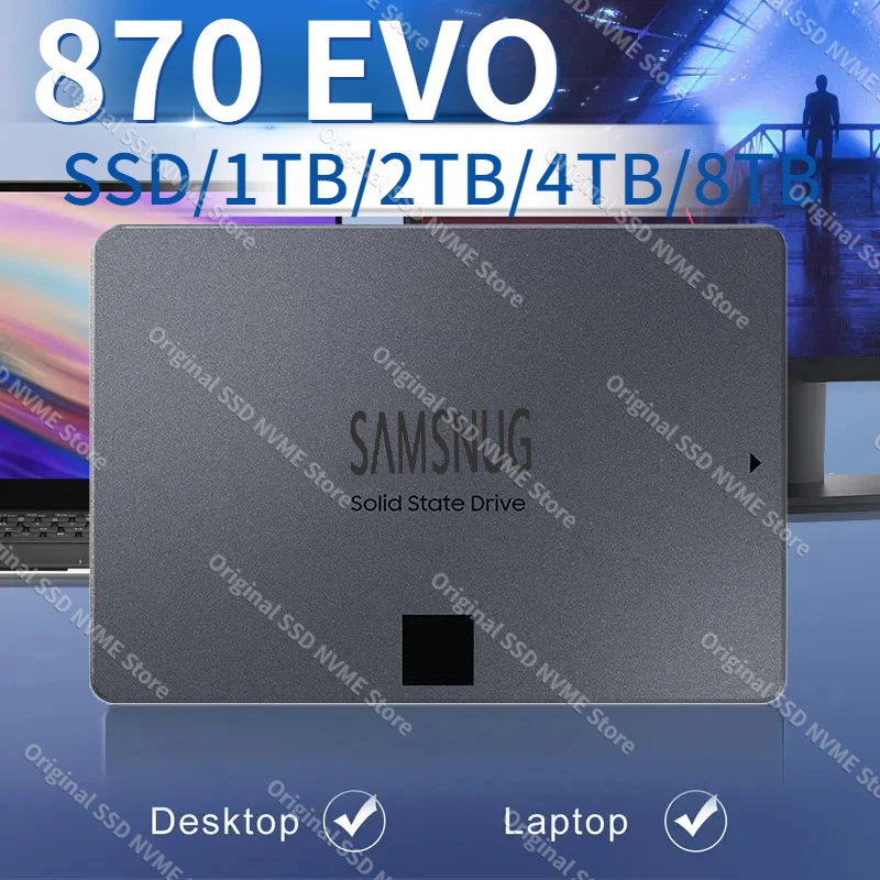Оригинальный 4 ТБ SSD 870 EVO QVO 500 ГБ 1 ТБ 2 ТБ Внутренний твердотельный диск HDD Жесткий диск SATA3 2,5 дюйма Для ноутбука PS5 MLC - 0