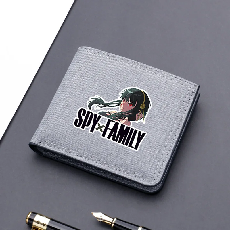 Аниме SPY×FAMILY Anya Forger Canvas Bifold Wallet Короткий кошелек для монет - 3