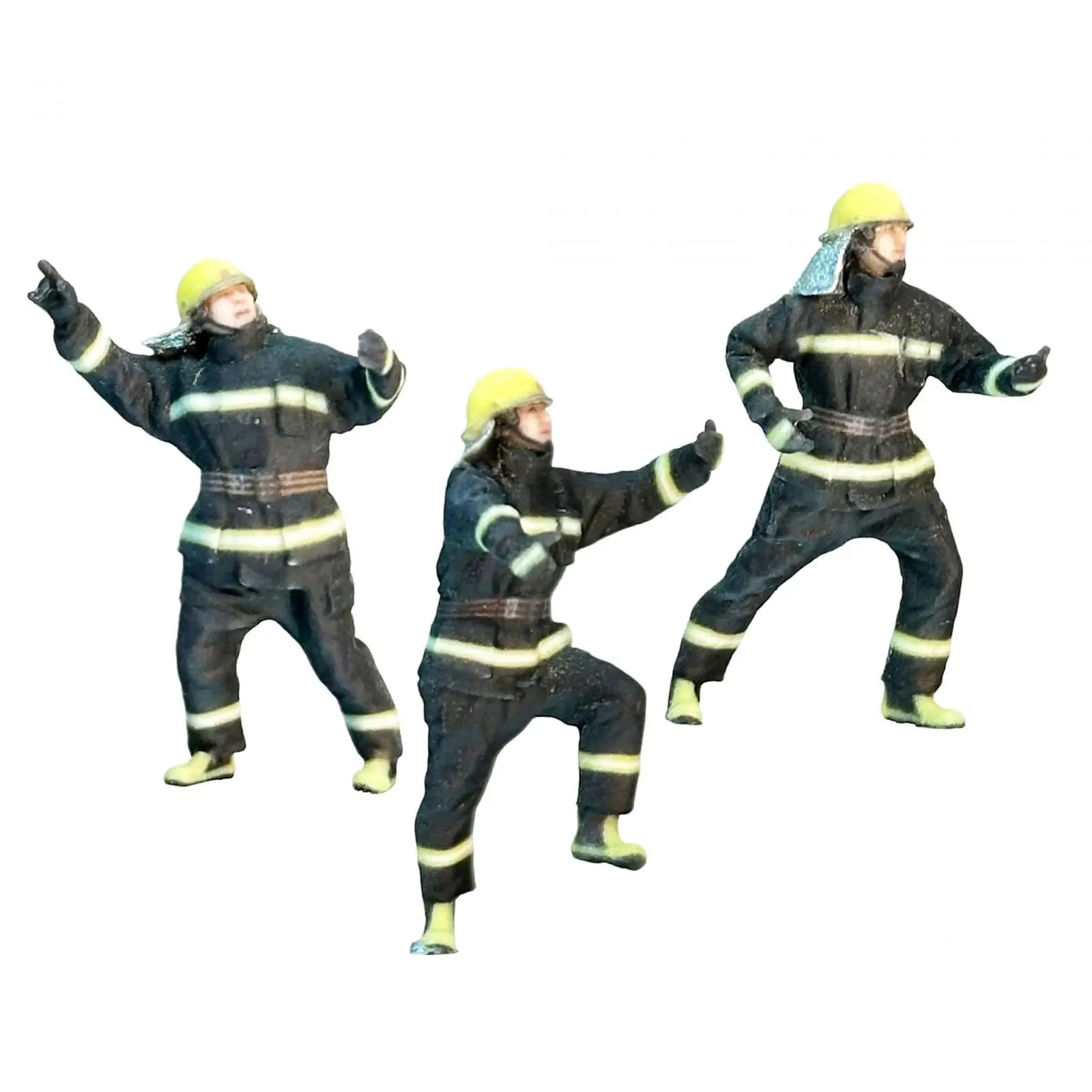 Диорама Фигура Раскрашенные пожарные Игровой набор Миниатюрная модель для проектов DIY Коллекции настольных украшений Микро Ландшафт S Gauge - 5