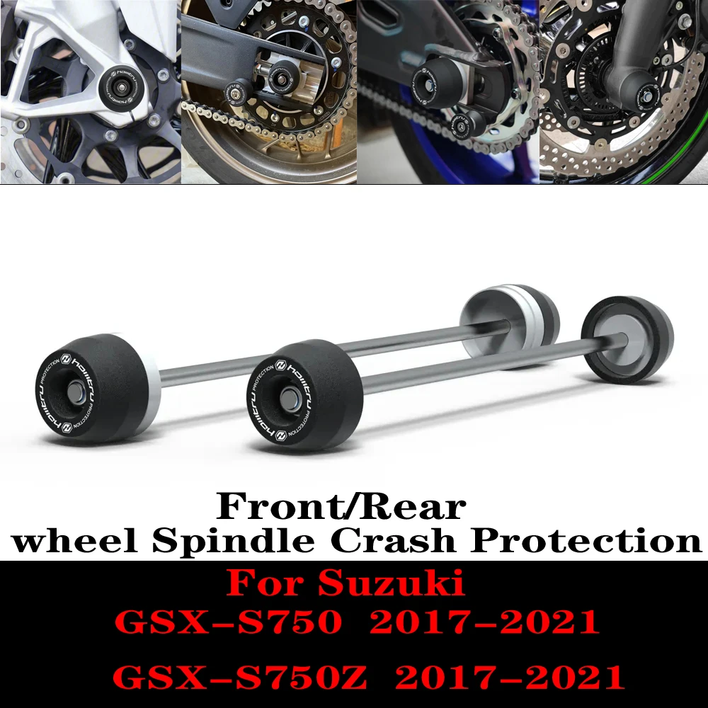 Для Suzuki GSX-S750 GSX-S750Z 2017-2021 Защита от столкновения шпинделя переднего заднего колеса - 0