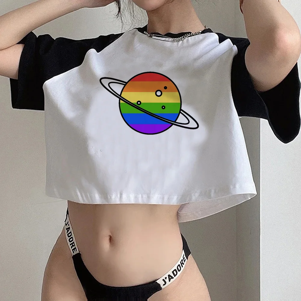 Pride Рубашка эстетическая графическая кроп-топ девушка хиппи готическая манга дрянная одежда футболка - 3