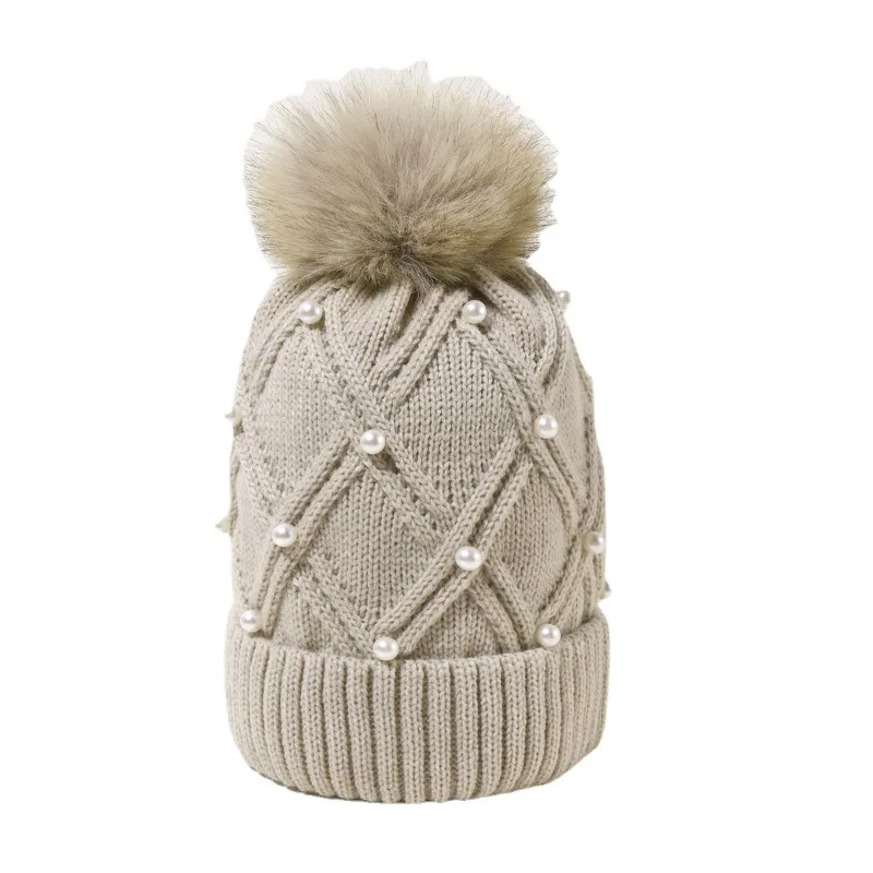 шерстяная вязаная шапка осень и зима защита от холода и теплая шапка утолщенная универсальная дорожная шапка для похудения для лица оптом - 4