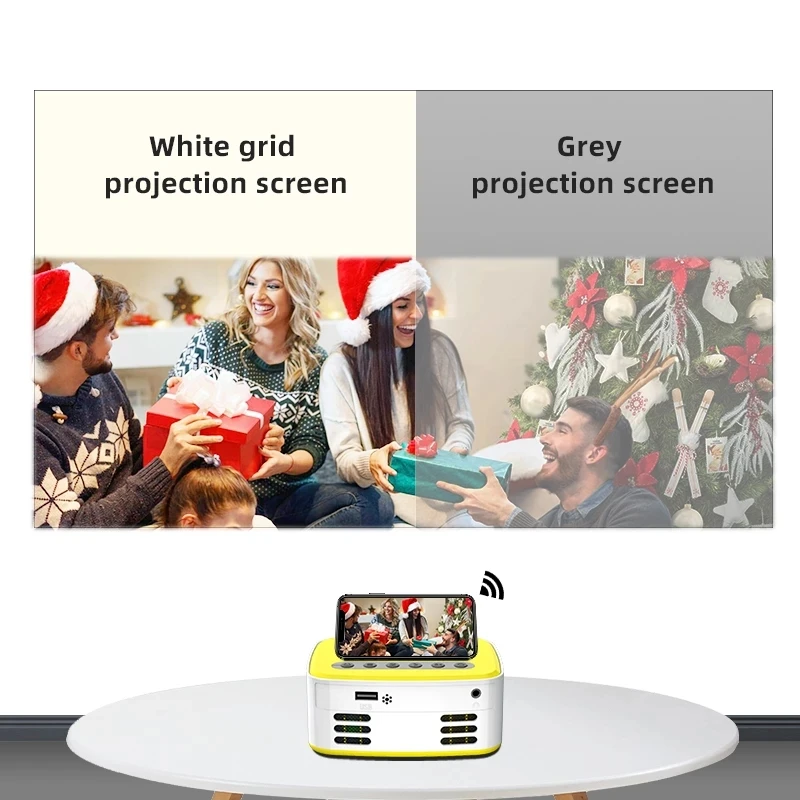 Экран проектора Salange 16:9 Белая сетка Антисветовая завеса Высокая яркость 100 120 дюймов Портативная ткань 4K HD Ткань для проектора - 3