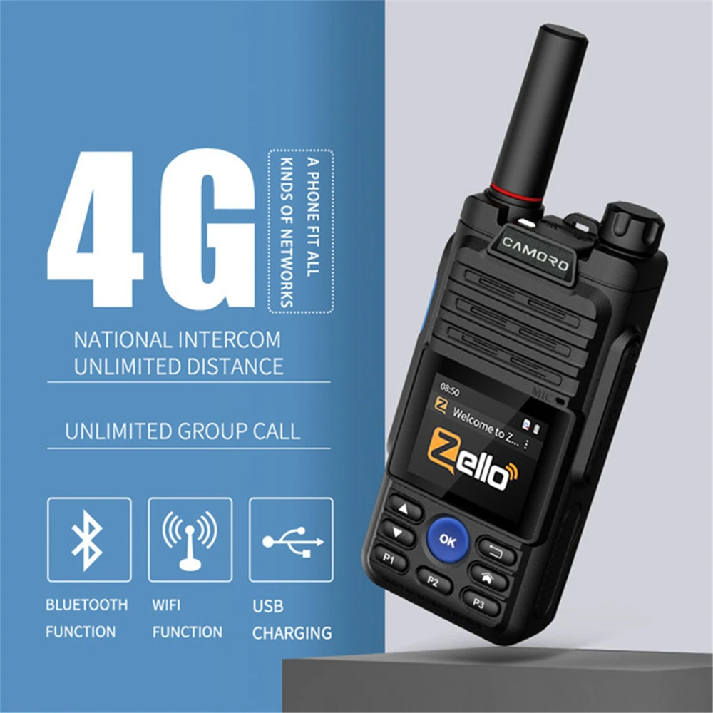 4G Zello Радио с микрофоном Real PTT Walkie Talkie Wi-Fi GPS Long Range Walkie Talkie - 5