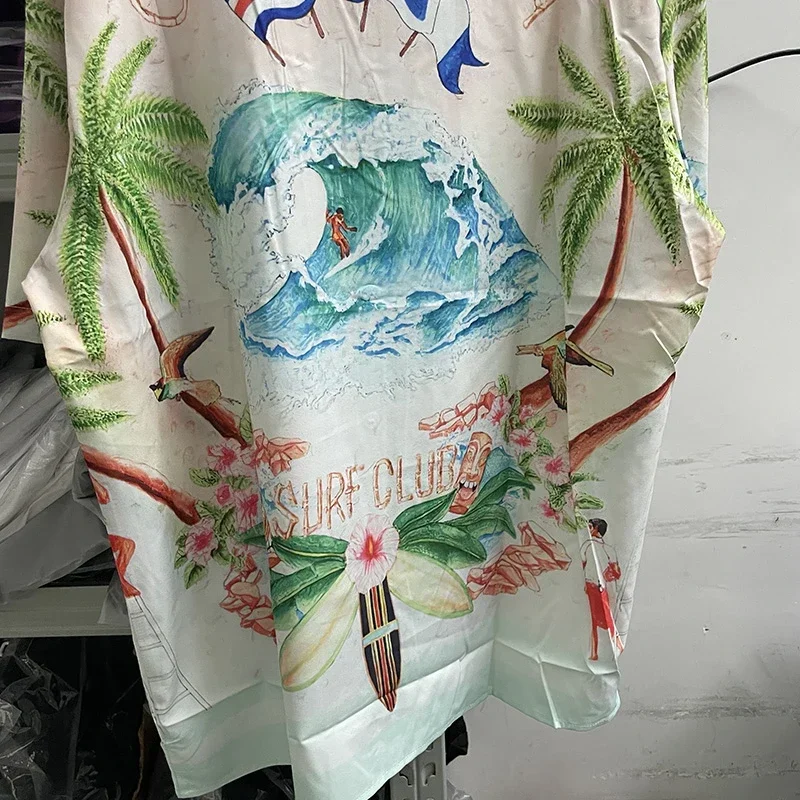 Новая морская волна Касабланка Кокосовая пальма Рубашки Мужчины Женщины Гавайская рубашка Футболка - 4