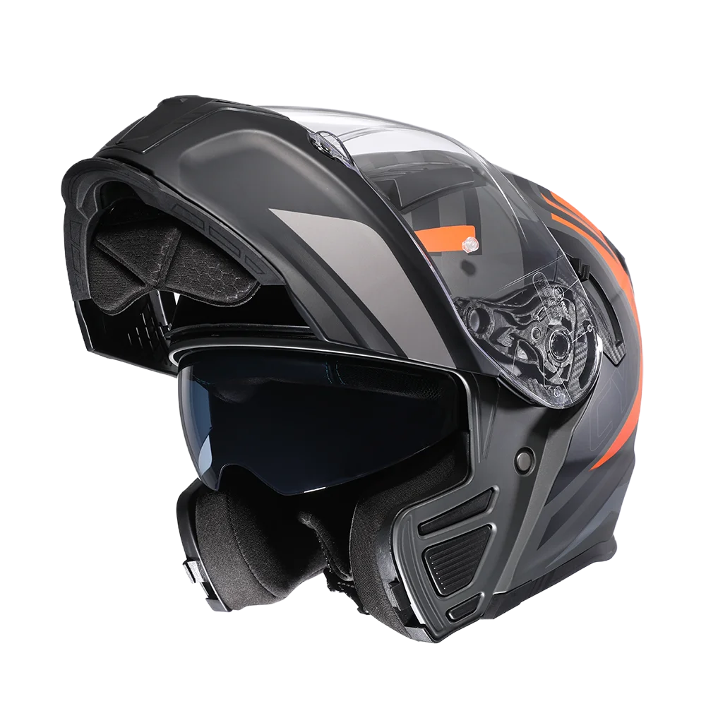 Мотоциклетный шлем с двойным козырьком Модульный откидной полнолицевой шлем для взрослых мужчин и женщин Одобрено DOT ECE - 0