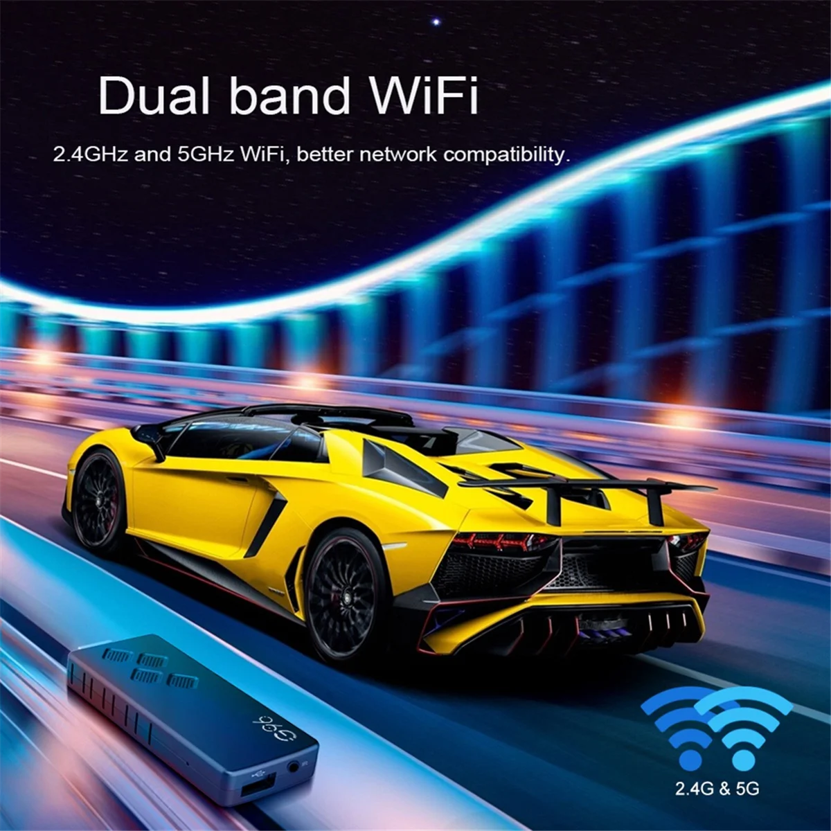 Для ТВ-стика Донгл 2 ГБ + 16 ГБ Android 10 Smart TV Box 2.4G и 5G WIFI Bluetooth Телевизионная приставка Медиаплеер - 1