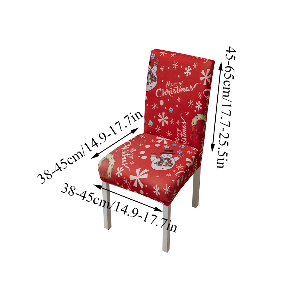 Рождественский фестиваль Декоративный эластичный чехол для стула Красочный многостильный пыленепроницаемый обеденный стул Задняя крышка Популярные товары для дома - 5