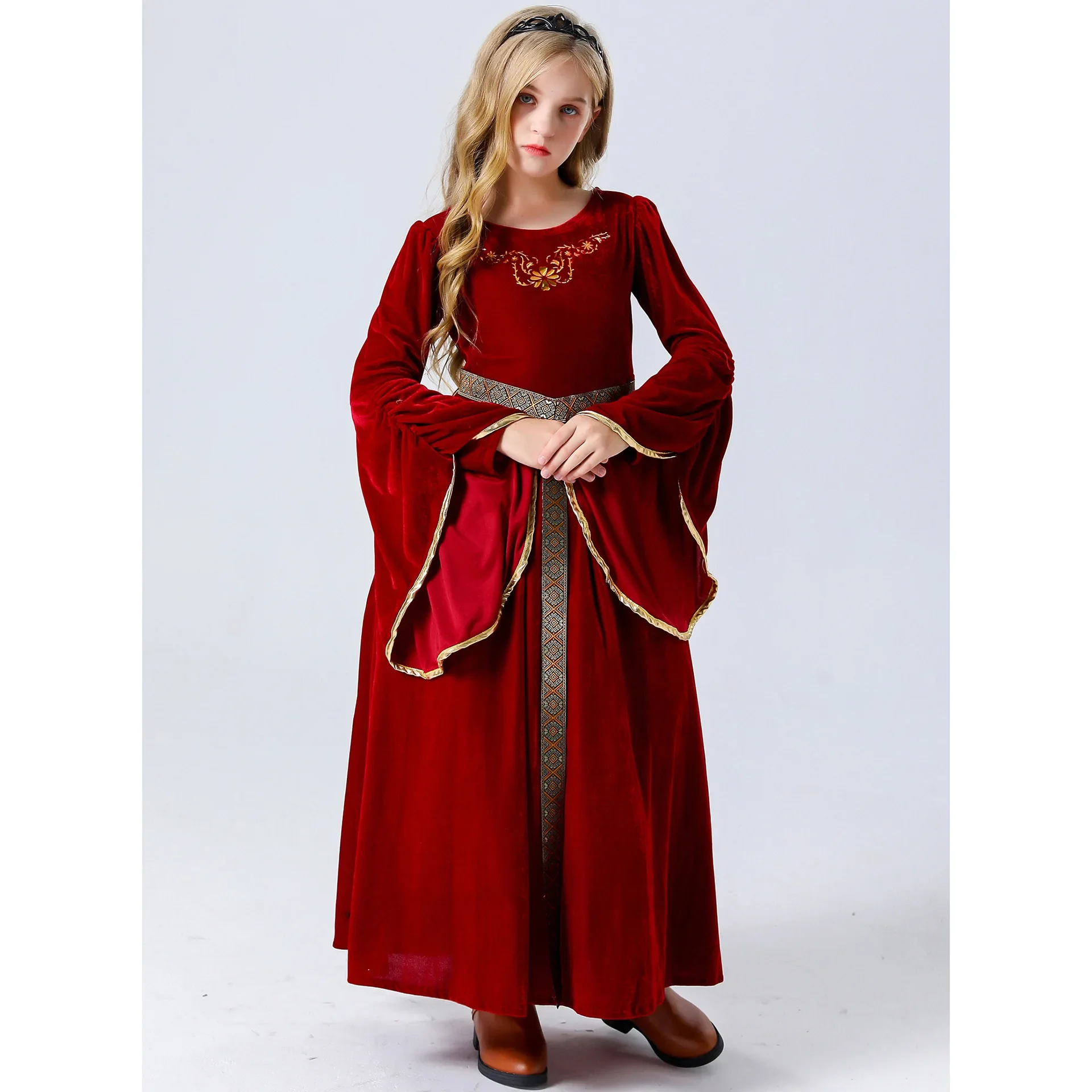 костюмы принцесс ретро платья для девочек сценические драматические костюмы для девочек Детские костюмы средневековые - 0