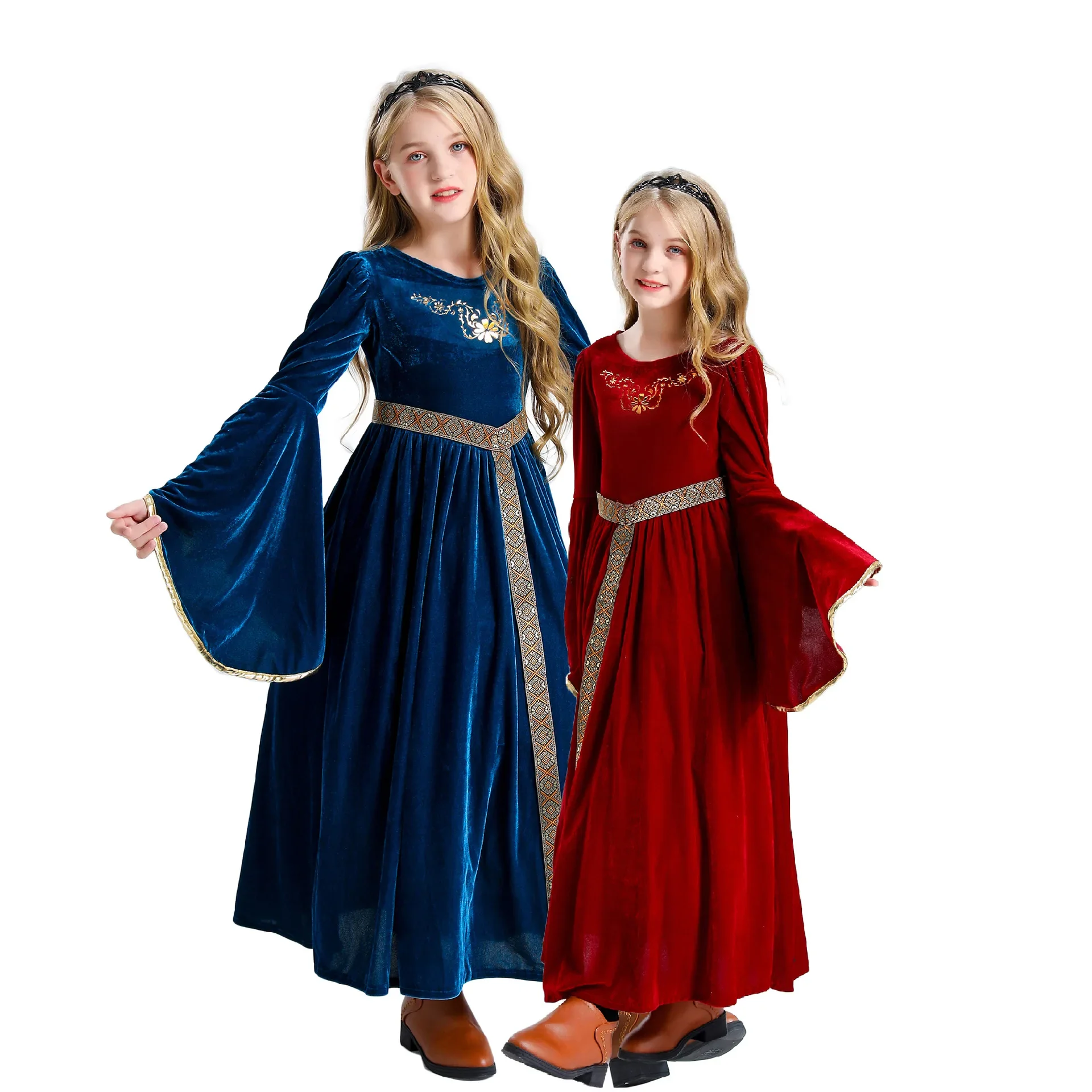 костюмы принцесс ретро платья для девочек сценические драматические костюмы для девочек Детские костюмы средневековые - 2