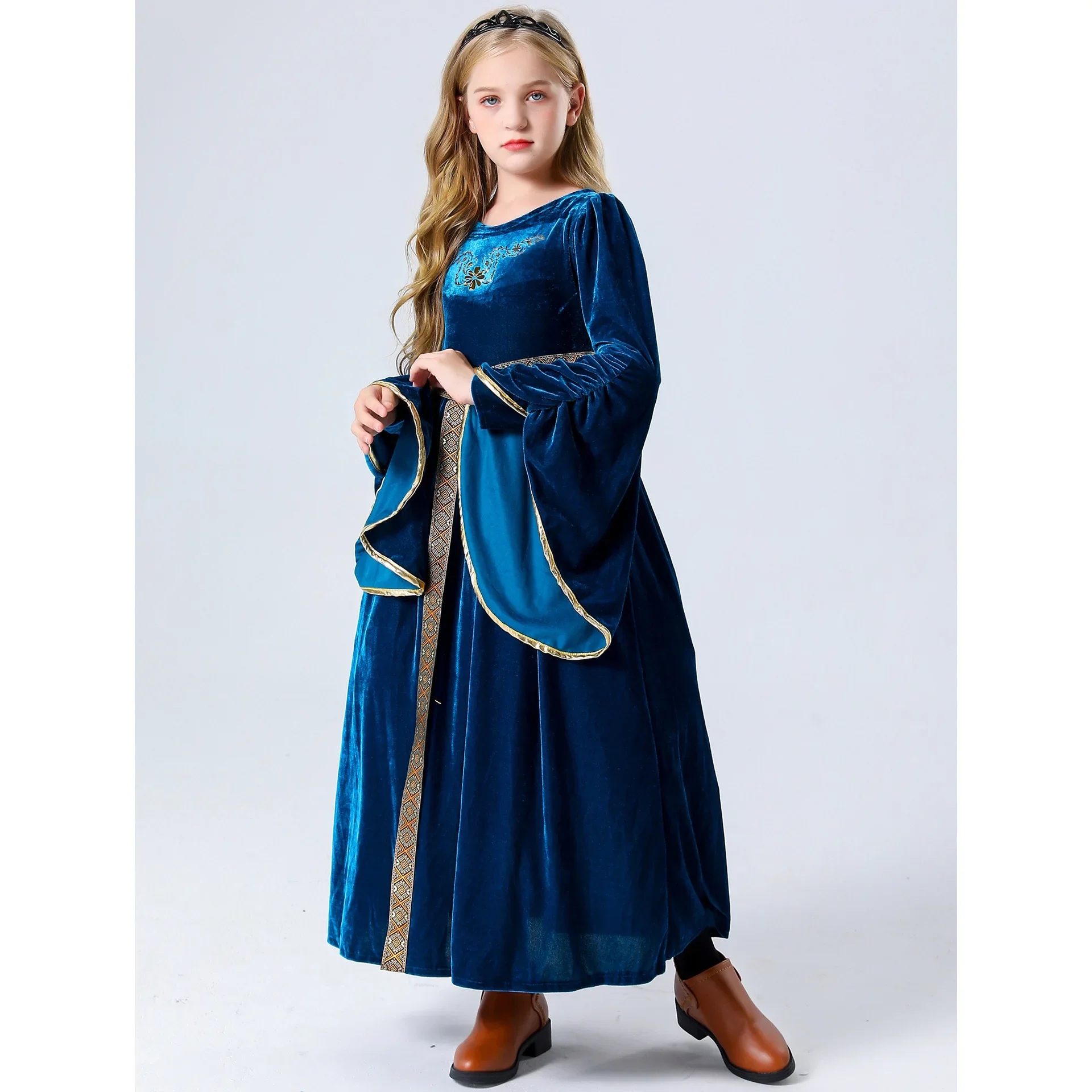 костюмы принцесс ретро платья для девочек сценические драматические костюмы для девочек Детские костюмы средневековые - 3