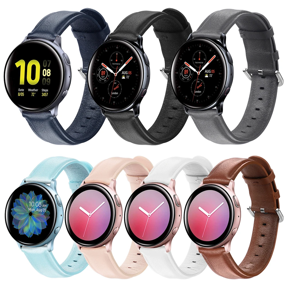 кожаный браслет для часов Samsung Galaxy Active 2 SM-R830 / SM-R820 Смарт-часы Спортивный ремешок для наручных часов - 1