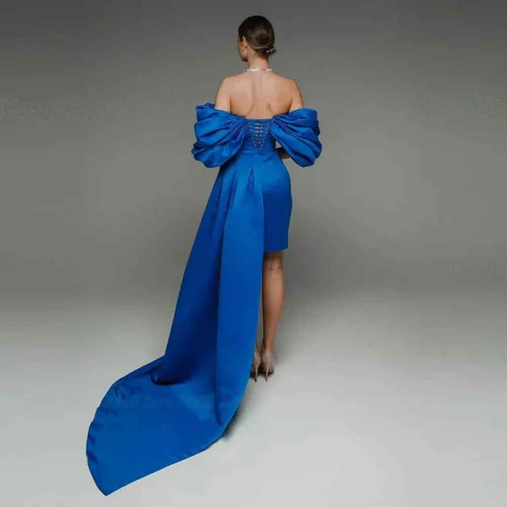 Новое короткое платье на день рождения выпускного вечера 2024 с открытыми плечами Sweep Train Вечерние вечерние платья для вечерних вечеринок Vestidos De Fieast Custom Robe De Soiree - 1