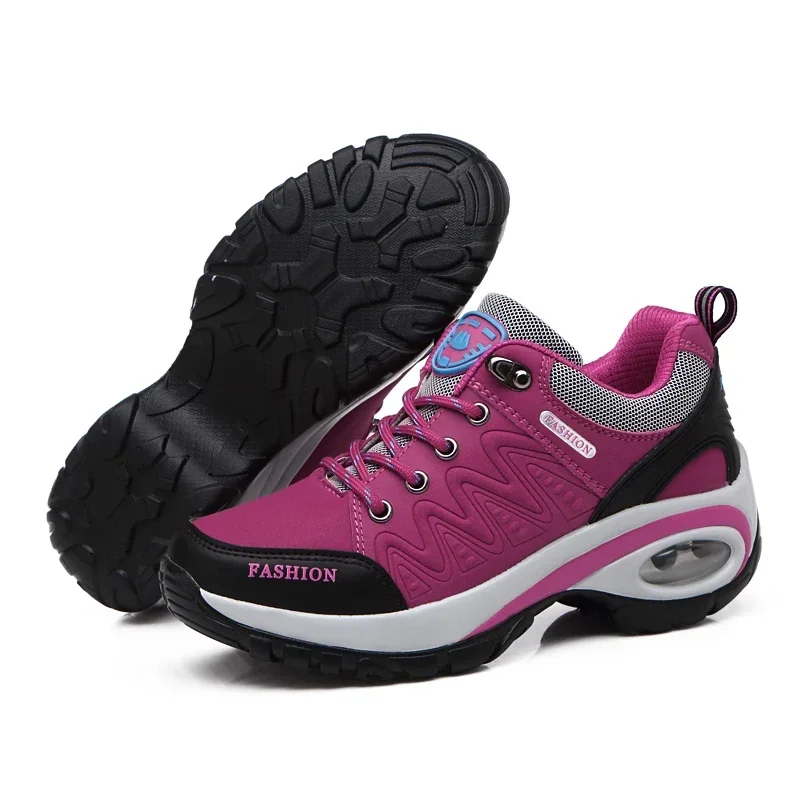 Беговая обувь 2023 Multi Color Mesh Легкая уличная обувь Женская спортивная обувь с плоским дном Frenum Круглый носок Обувь для ходьбы - 1