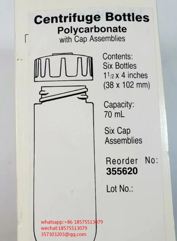 FOR Beckman 355620 Поликарбонатная центробежная бутылка объемом 70 мл (с крышкой) 6 /коробка. Совершенно новый 70 мл 38 x 102 мм 1 ШТ. - 0