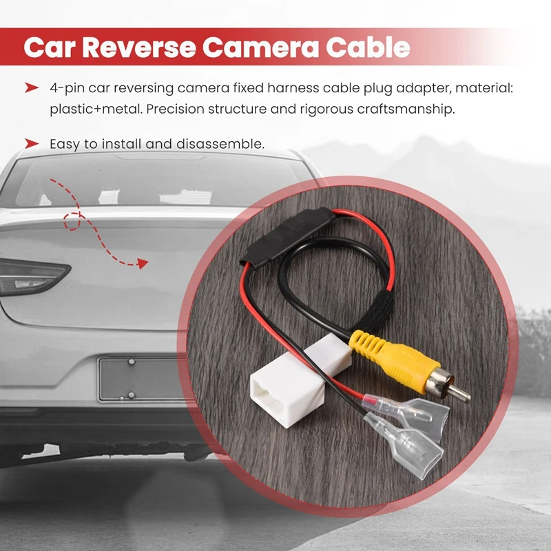4-контактный автомобильный реперт камеры заднего вида удерживающий жгут проводов кабель штекер адаптер разъем подходит для Toyota - 4