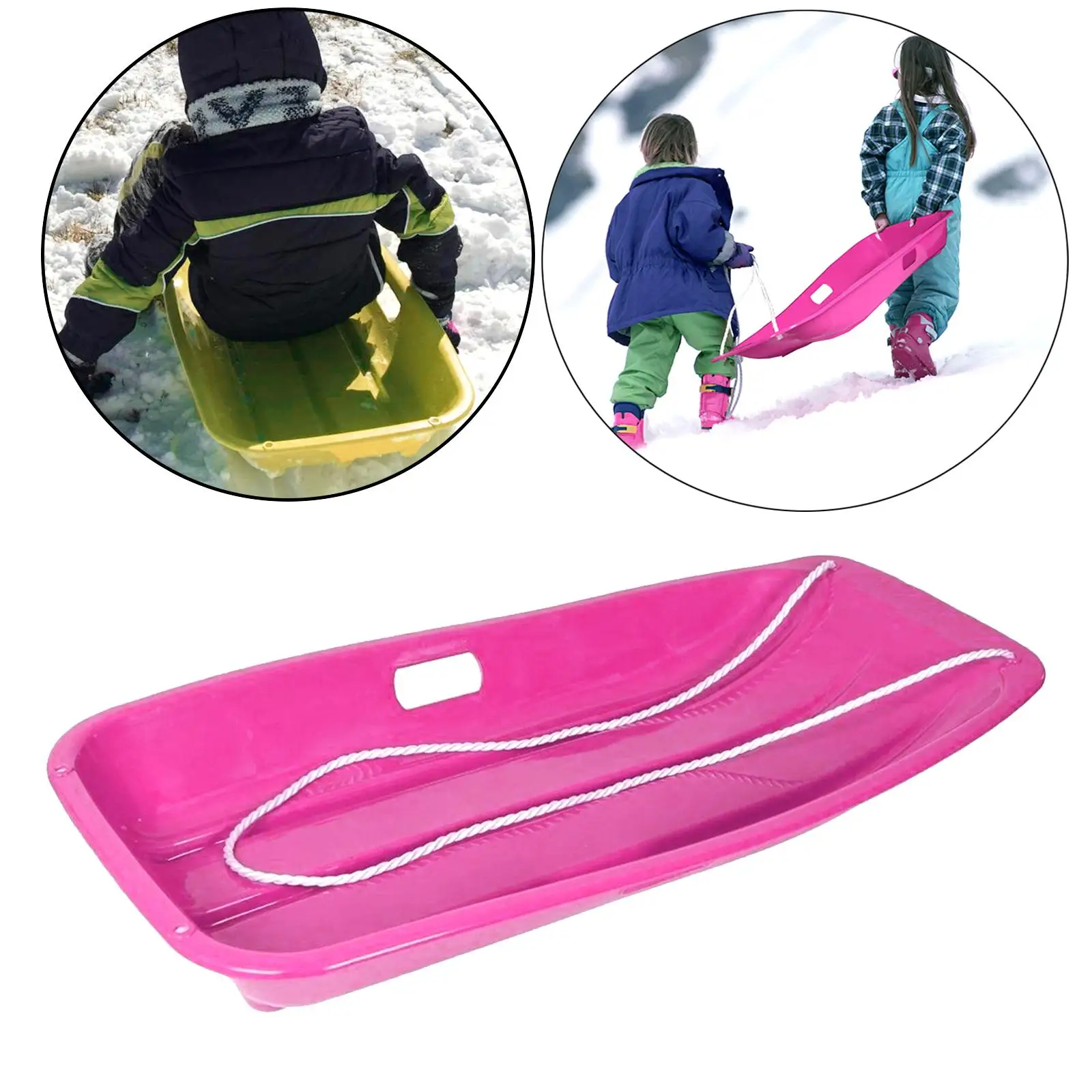  Уличные снегоходные санки Утолщенные санки прочные для катания на коньках дети - 5