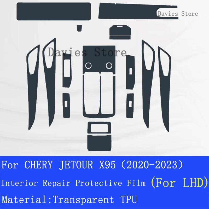 TPU Автомобильная панель переключения передач Gps Навигационный экран Инструкционная пленка Защитная для CHERY JETOUR X90 PLus(2023)Наклейка для ремонта - 4