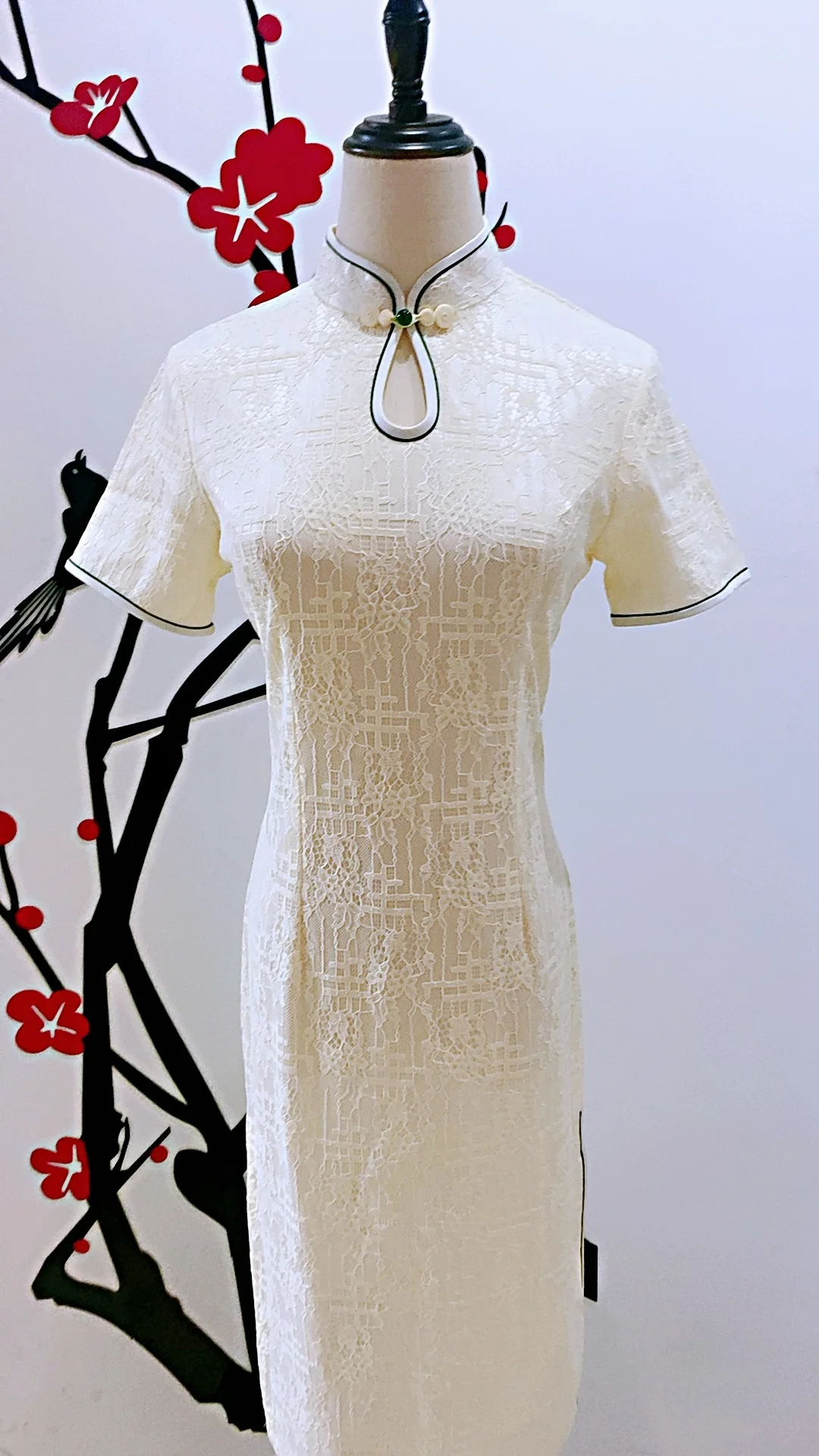 2023 Новое кружево Cheongsam Plus Size Qipao Модное женское платье Летняя вечеринка Костюм Винтаж Цветочные платья M To 4XL - 2