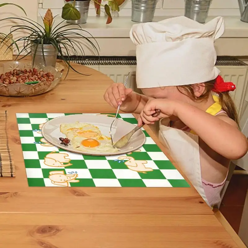 Силиконовые детские салфетки Термостойкая маслостойкая прокладка для еды для обеденного кухонного стола Силиконовые салфетки для детей Безопасный для детей - 3