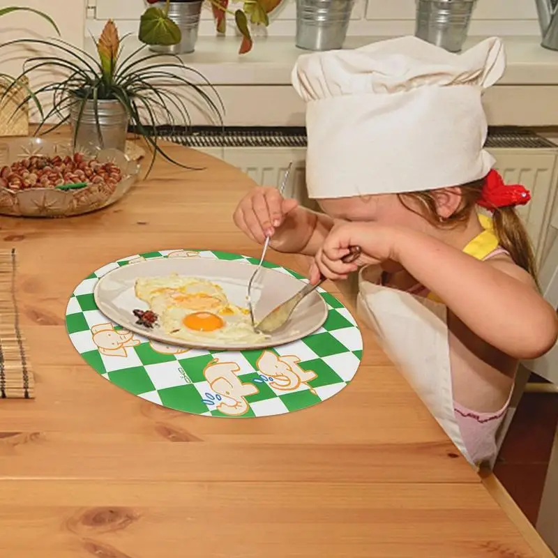 Силиконовые детские салфетки Термостойкая маслостойкая прокладка для еды для обеденного кухонного стола Силиконовые салфетки для детей Безопасный для детей - 4